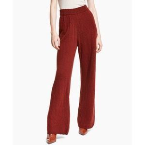 $90 Inc International Concepts Cotton Wide-Leg Sweater Pants Brown Size Medium
